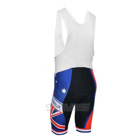 2018 Cycling Jersey Australia Blue and Red Short Sleeve and Bib Short
